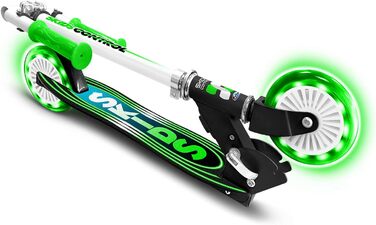 Самокат складаний чорний SKIDS CONTROL з поліпропіленовою декою та колесами LIGHTNING