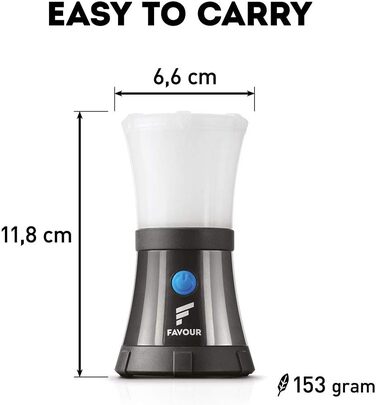 LED кемпінговий ліхтар IPX7, водонепроникний, плавучий, ударостійкий, портативний, на батарейках, 4 режими освітлення (вкл. SOS), вбудований карабін, легкий та компактний