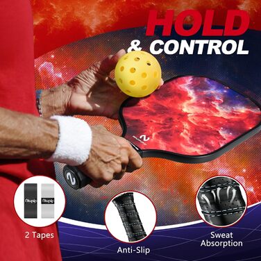 Набір ракет для піклболу Niupipo (2 шт.), фіберскла, поліпропілен, легкі, з сумкою