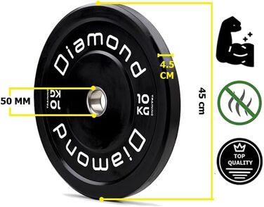 Олімпійський диск G5 HT SPORT 10 кг, діамантове отвор Ø50 мм, для гантелей і штанг, для спортзалу і домашнього використання