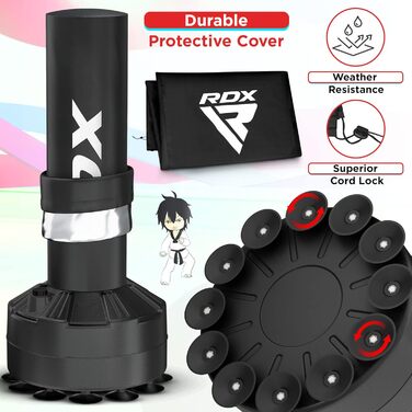Дитяча вільностояча боксерська груша RDX 4ft з рукавичками, для ММА, кікбоксингу, боксу, єдиноборств, Muay Thai, червона