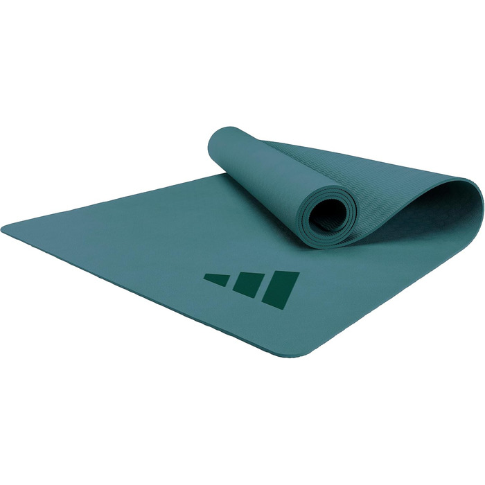 Протиковзкий килимок для йоги та пілатеса adidas Premium Yoga Mat 5 мм, Raw Green (без ПВХ)