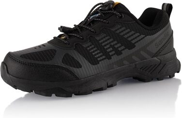 Трекінгові черевики для жінок та чоловіків, дихаючі, для трекінгу та трейлраннінгу, чорно-сірі, 39 EU