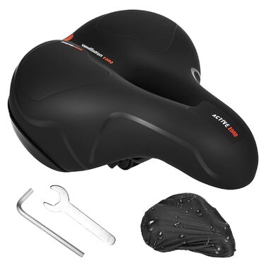 Зручний велосипедний сідло для жінок та чоловіків з гелевою вставкою та водонепроникним чохлом
