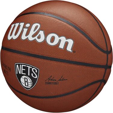Баскетбольний м'яч Wilson NBA Team Brooklyn Nets, розмір 7, композитний, унісекс