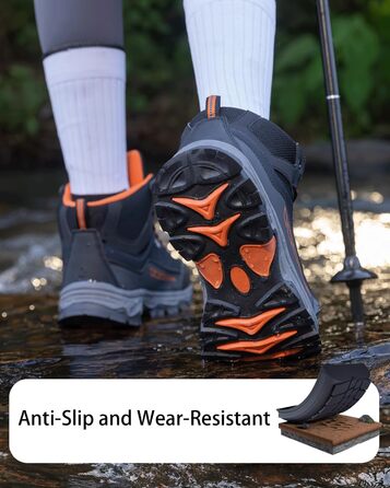 Туфлі для хайкінгу (ходьби) чоловічі/жіночі, водонепроникні, легкі, 37-46 EU, блакитні, середньої висоти