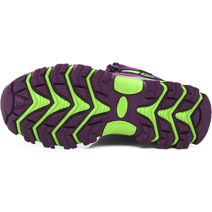 Трекінгові черевики для жінок та чоловіків: зручні, легкі, з неслизькою підошвою. Ідеальні для хайкінгу та активного відпочинку. Розмір 3.5 UK, фіолетовий колір.