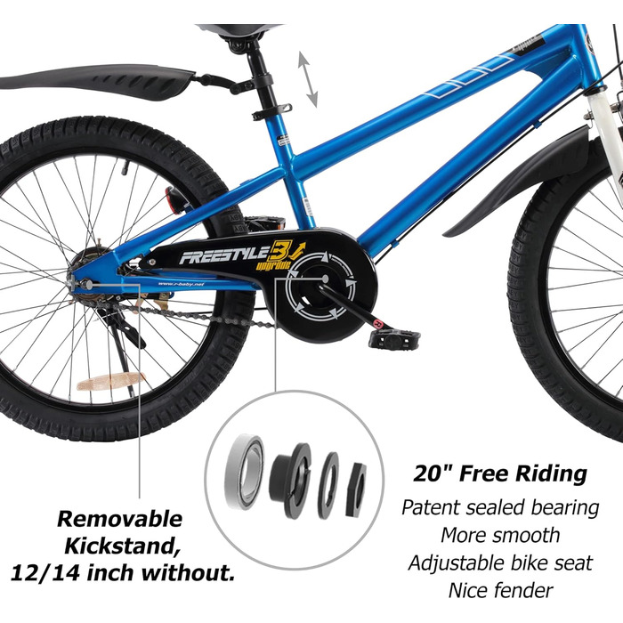 Дитячий велосипед Royal Baby BMX для хлопчиків та дівчаток, фрістайл