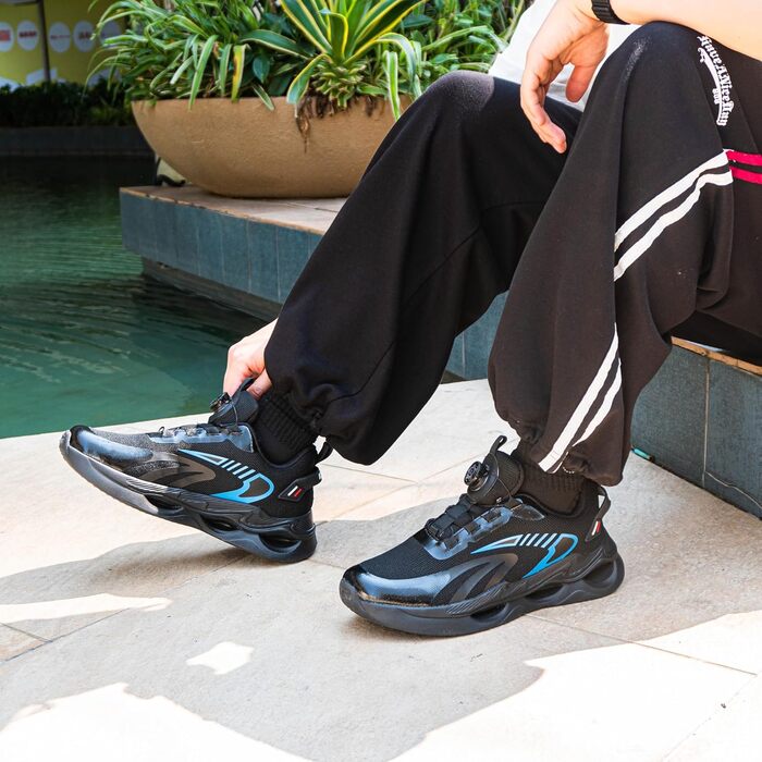 Кросівки для бігу Hitmars чоловічі спортивні, дихаючі, з повітряною подушкою, для фітнесу та вуличної бігові, розмір 39-47 EU (синій, 42 EU)