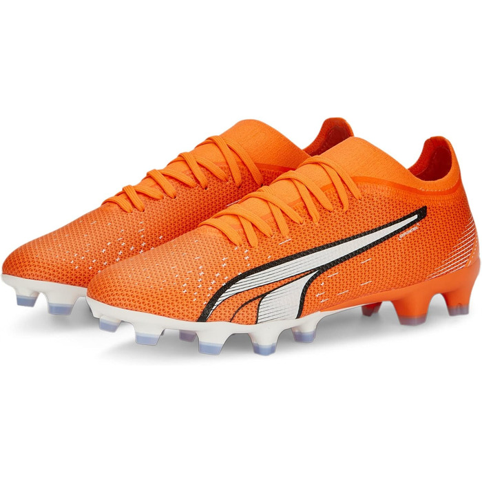 Жіночі футбольні бутси PUMA Ultra Match FG/AG, розмір 39 EU, Ultra Orange/Puma White/Blue Glimmer