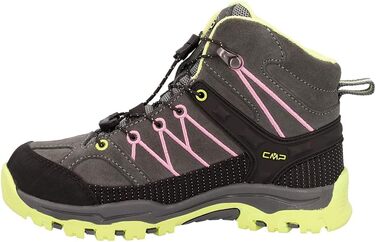 Дитячі трекінгові черевики CMP Rigel Mid Wp для хлопчиків та дівчаток, сірий та рожевий, 30 EU