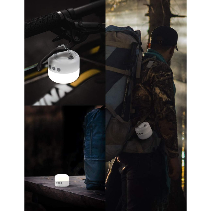 Ліхтар кемпінговий LED WhiteC, акумуляторний USB, 5200 mAh, 4 режими яскравості, димер, магнітний, для туризму та надзвичайних ситуацій