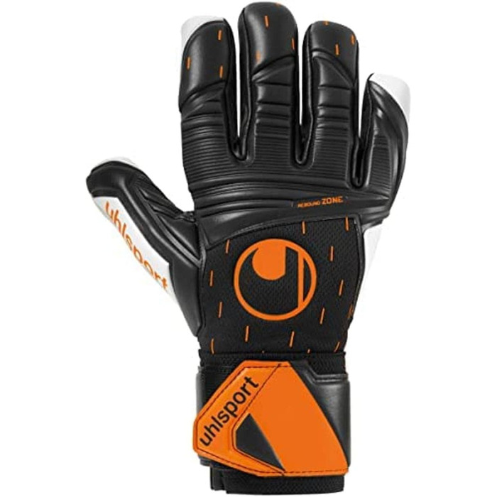 Воротарські рукавички Uhlsport Speed Contact Supersoft HN, унісекс, розмір 7, чорні/білі/помаранчеві, для дорослих