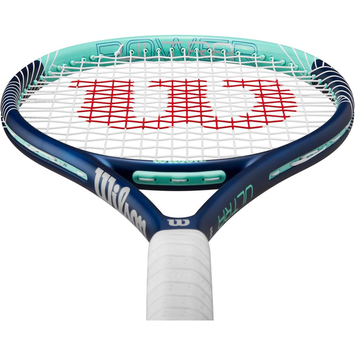 Тенісна ракетка Wilson Ultra Power 100 для дорослих, синьо-бірюзова, розмір ручки 4-1/4 (2), унісекс