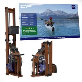 Дерев'яний складаний тренажер для веслування CF для дорослих, унісекс, з LCD-дисплеєм та регульованим опором, 2130 x 520 x 560 мм