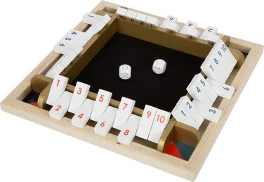 Настільна гра Small Foot Shut The Box Gold Edition, кубикова, для всієї родини, від 6 років, арт. 12364, різнокольорова