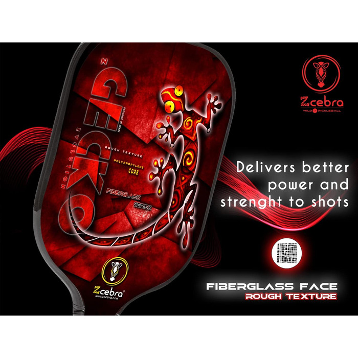 Плекачка для піклболу ZGECKO (Блакитна): Композитна, легка, з серцем з бджолиного дерева та поліпропілену