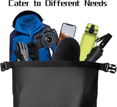 Водонепроникний рюкзак Dry Bag 35L для каякінгу та рафтингу (Чорний)