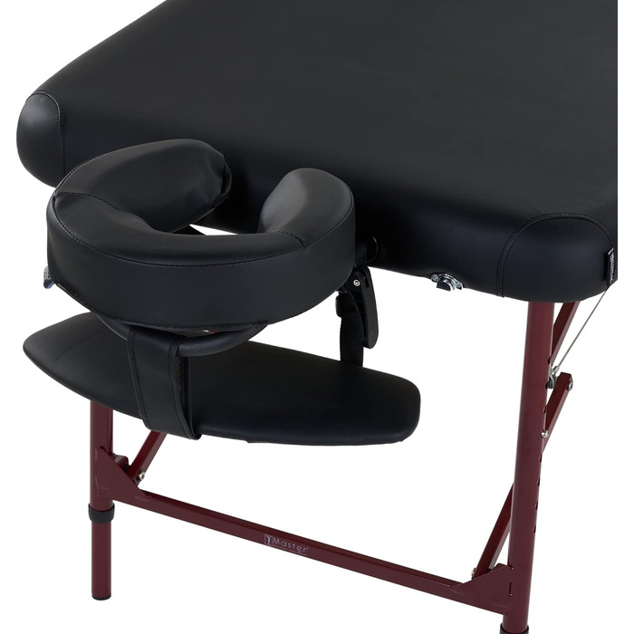 Масажний стіл Master Massage Zephyr 71 см, алюмінієвий, портативний, чорний – для салону, спа, практики