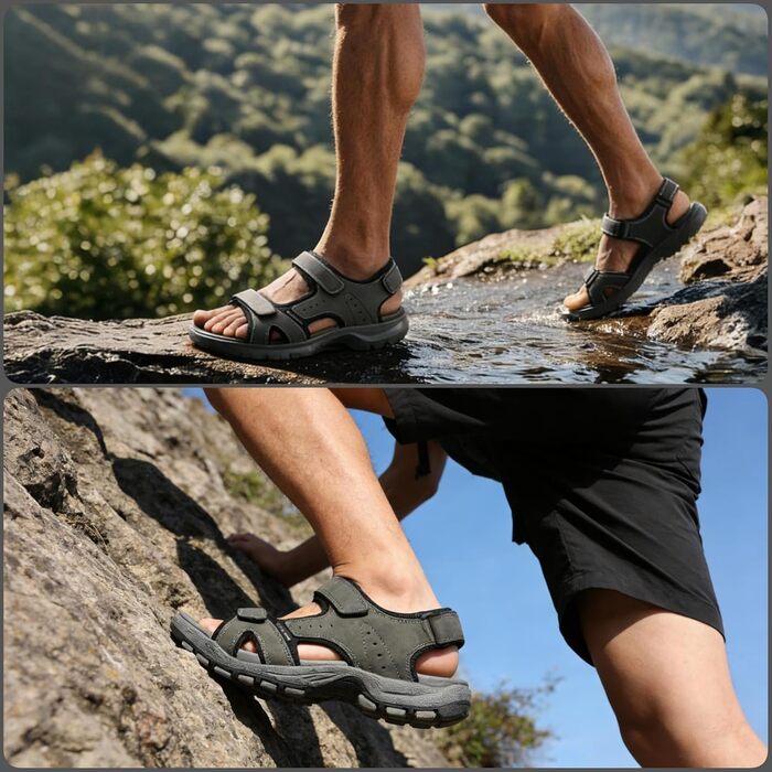 Чоловічі сандалі ARRIGO BELLO для трекінгу та відпочинку, сірі, розмір 43 EU