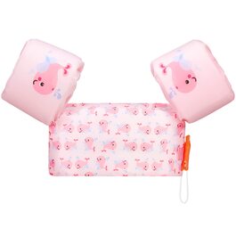 Дитячі надувні рукавики для плавання Moko, рожевий кит, для навчання плаванню, 2 шт.