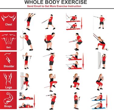 Набір еластичних фітнес-стрічок ENJOYFIT 160 см з ручками, дверним якорем і ременями для щиколоток, захисний нейлоновий чохол, тренувальні гумки до 90 кг для чоловіків і жінок