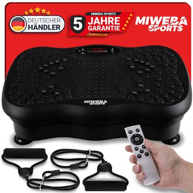 Платформа вібраційна Miweba Sports для дому: масаж, схуднення, фітнес, тренування.. Чорний колір.