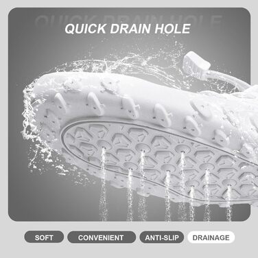 Чоботи для плавання Mabove: чоловічі та жіночі, швидко сохнуть, для серфінгу, плавання, аквашузи, басейну, розмір 39 EU, білі