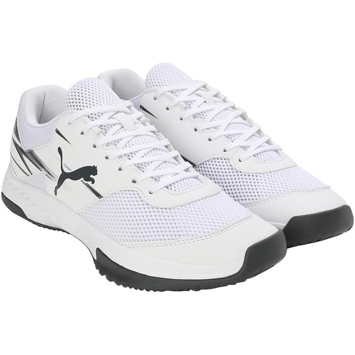 Кросівки для залу PUMA Unisex Varion II Indoor Court Shoe, білі з сірим (Puma White Shadow Gray), розмір 42 EU