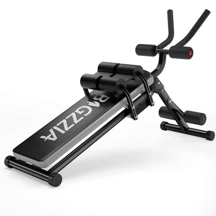 Тренажер для пресу та всього тіла з LCD-монітором, до 150 кг (чорно-сірий)