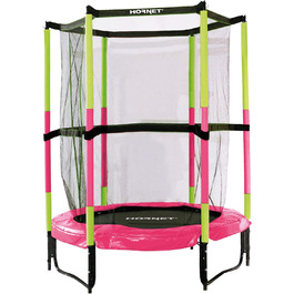 Дитячий батут Hudora Hornet з сіткою безпеки - 140 см (рожевий)