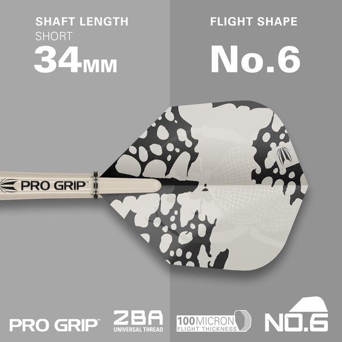 Дарти Target Darts EXO Edition 90% Tungsten (Вольфрам) 24g – Професійний набір сталевих дротиків з наконечниками Stahlspitze, Swiss Point, Pro Grip та польотами No.6
