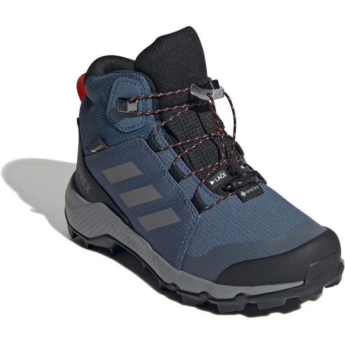 Дитячі трекінгові черевики Adidas Terrex Mid Gore-TEX, Wonder Steel Grey Three Semi Impact Orange, 31.5 EU