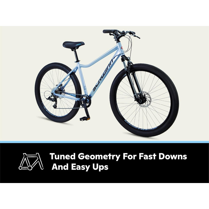 Гірський велосипед Schwinn Fleet для підлітків та дорослих, алюмінієва рама, передня амортизація, дискові гальма