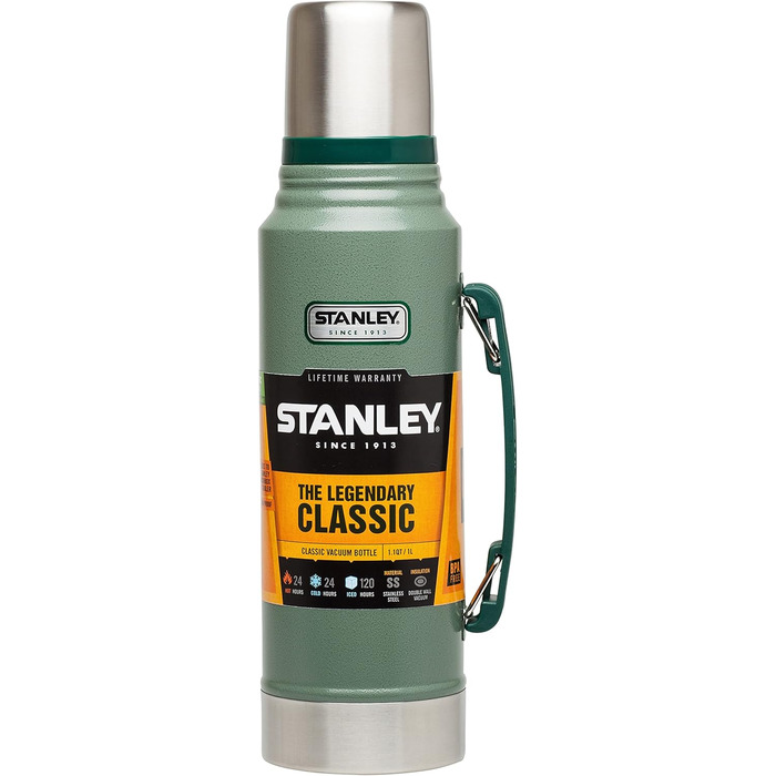Термос Stanley Classic Legendary 1 л – зберігає тепло/холод 24 години та термоконтейнер для їжі з ложкою 400 мл
