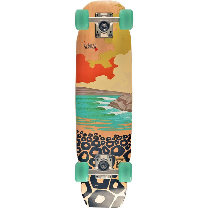 Скейтборд JUCKER HAWAII PONO KICK Woodyboard для дітей та дорослих, дерев'яний міні-лонгборд, круїзер для міста, повністю зібраний