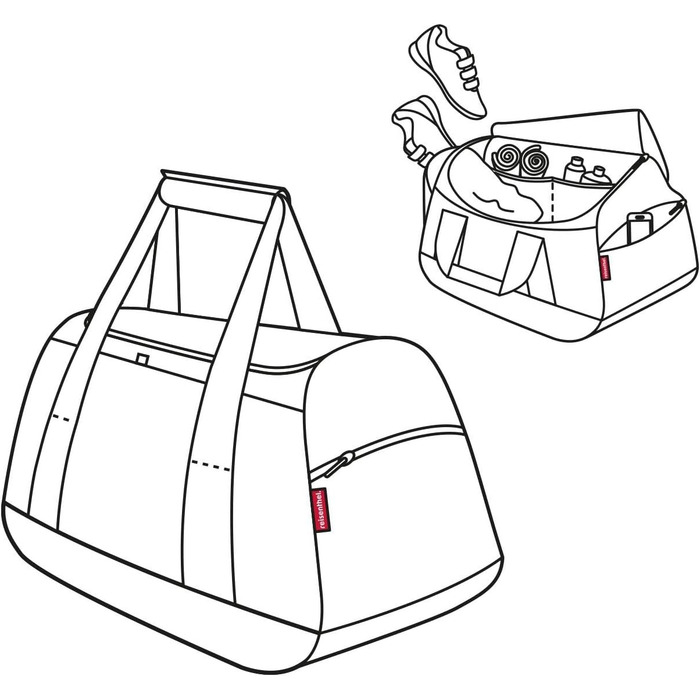 Спортивна та дорожня сумка reisenthel activitybag Twist Silver, водовідштовхувальна, функціональна, з плечовим ременем і ручками, сучасний дизайн