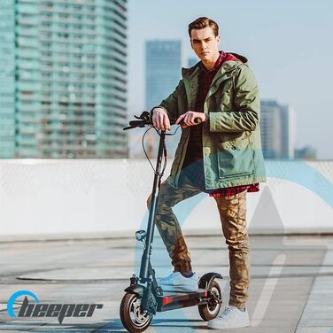 Електросамокат BEEPER Max з сигналізацією, 10 дюймів, 500 Вт, 48 В