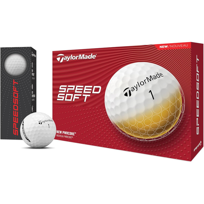 Гольф м'яч TaylorMade Tm24 Speedsoft, білий/синій (12 шт.)