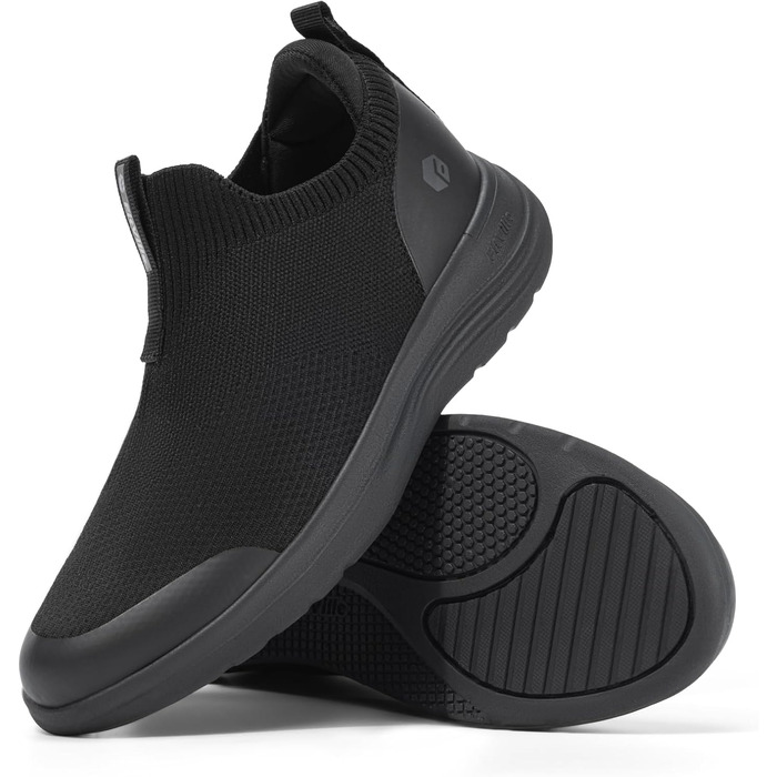 Жіночі кросівки FitVille V3: зручні, дихаючі, широкі (38 EU) для ходьби, фітнесу, занять спортом та активного відпочинку. Чорний колір