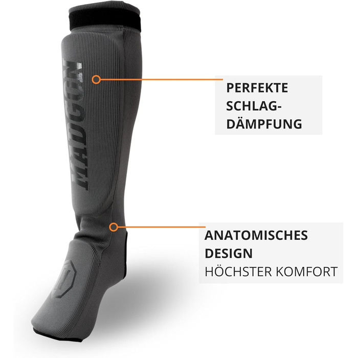 Набір захисних щитколоток MADGON для MMA, кікбоксингу та бойових мистецтв (1 пара) з мішком для відбивання