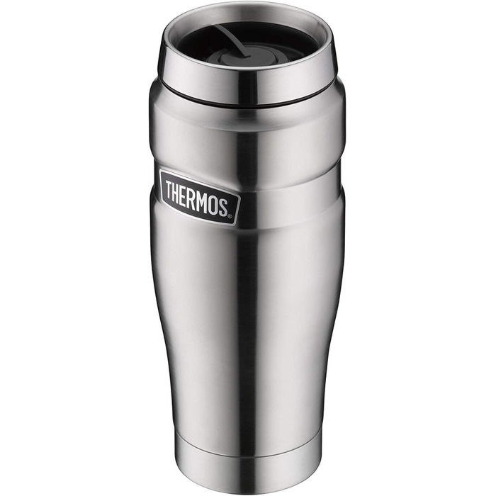 Термос і термочашка THERMOS Stainless King, нержавіюча сталь, 1,2 л + 470 мл, ізольовані, герметичні, для кави, підходять для посудомийки