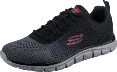 Чоловічі кросівки Skechers Track Ripknit — Спортивне взуття, чорні сітчасті, розмір 43 EU