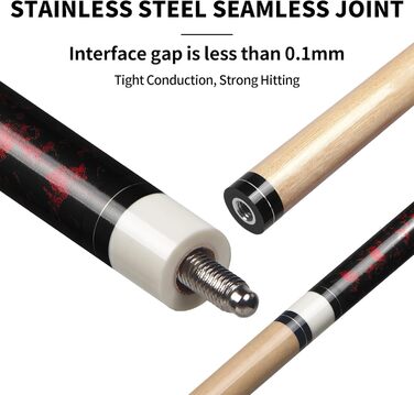 Більярдний кий LOTKEY 58'' (21 oz) з крейдою (3 набори) - міцний, для професіоналів