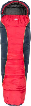 Сплячий мішок Trespass Bunka Unisex на 3 сезони з утеплювачем Hollowfiber, червоний