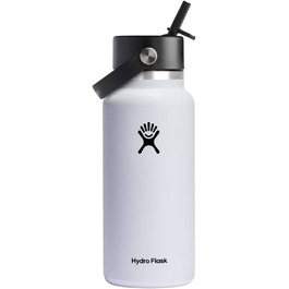 Пляшка для води Hydro Flask з широким горлом, кришка з трубочкою, індиго, 1,2 л
