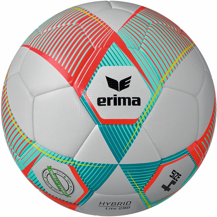Футбольний м'яч Erima Hybrid Lite 290, розмір 4, унісекс, дитячий, коралово-бірюзовий