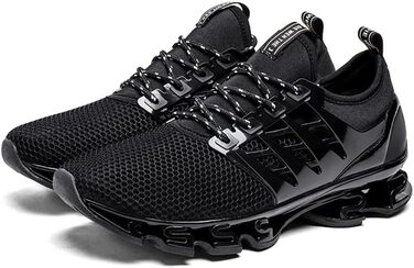 Чоловічі кросівки TSIODFO для спорту, бігу, тенісу та ходьби, чорного кольору, розмір 41.5 EU