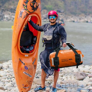 Водонепроникний рюкзак ESONE Dry Bags 40L для каякінгу, подорожей та активного відпочинку (Оранжевий)