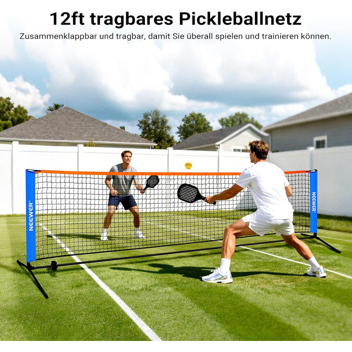 Сітка для піклболу NEEWER 12ft (3.6м) - портативна, для тренувань в приміщенні та на вулиці